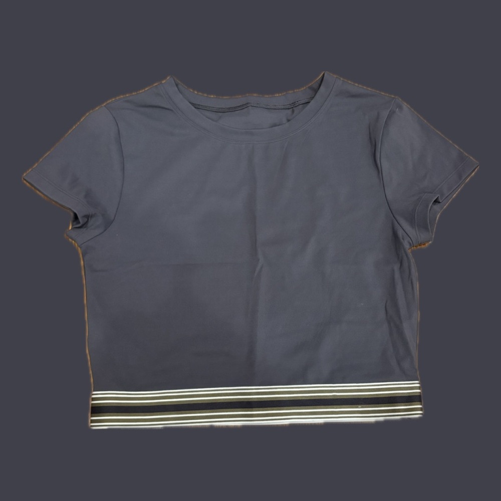 Lorna Jane Here And There Active Tee Titanium Crop